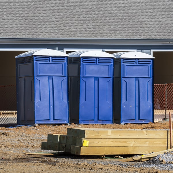 what is the maximum capacity for a single portable toilet in Queens Gate